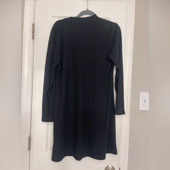 Madewell Dress Size XL Black Long Sleeve Stretch Fitted - Picture 2 of 3